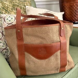 Tan and Brown Tote Bag